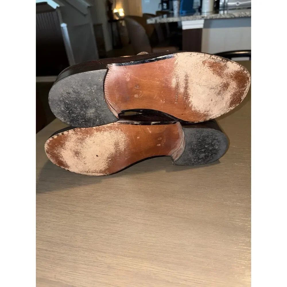 Vintage Aigner Men’s 9D Brown Leather Horsebit Loafers Made in Italy